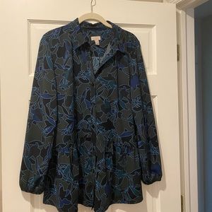 EUC LOGO  Floral Print Peplum Blouse
